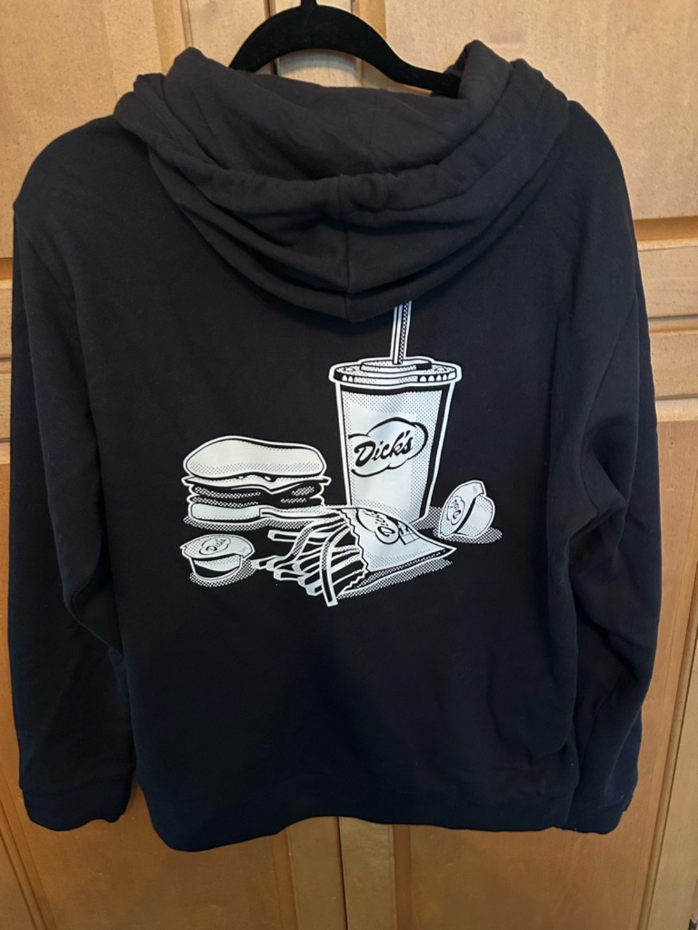 Dick’s Black Hoodie with White Graphic
